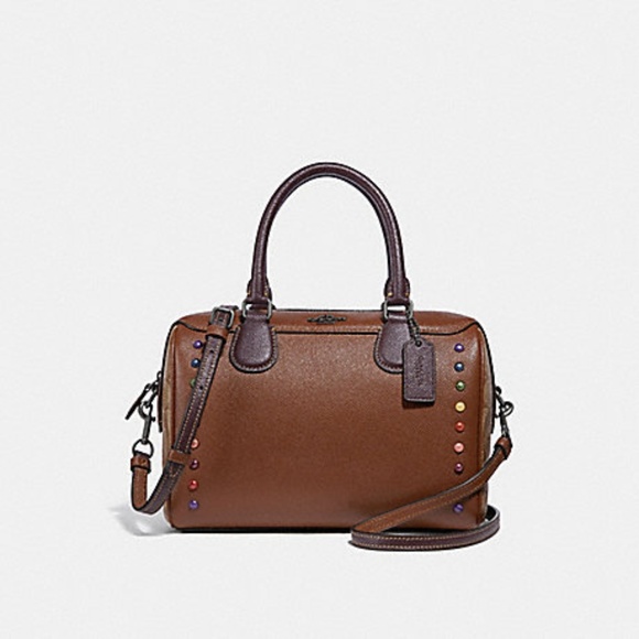 Coach | Bags | Coach Rainbow Rivets Mini Bennett Satchel Nwt | Poshmark